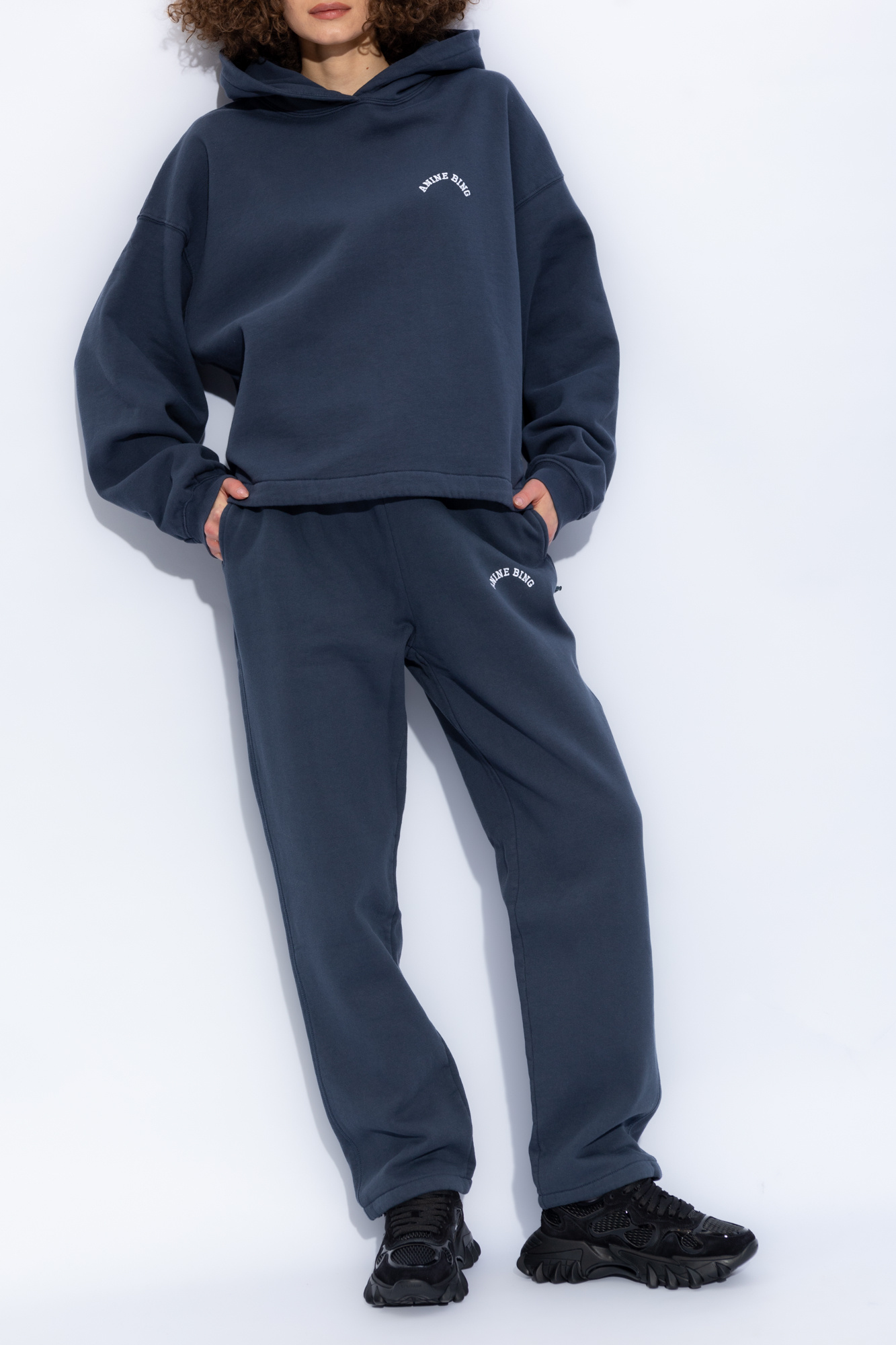 Navy blue Leone sweatpants Anine Bing Vitkac Italy